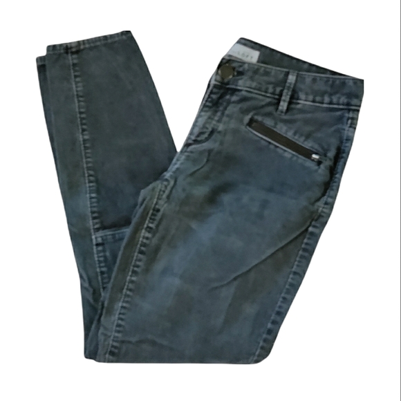 Anne Taylor Loft▪️Gray Corduroy Skinny Low Rise Pants Size 0/25 - Picture 6 of 9